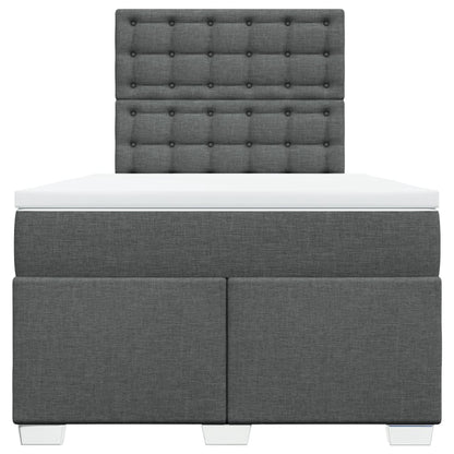Giroletto a Molle con Materasso Grigio Scuro 120x190cm Tessuto