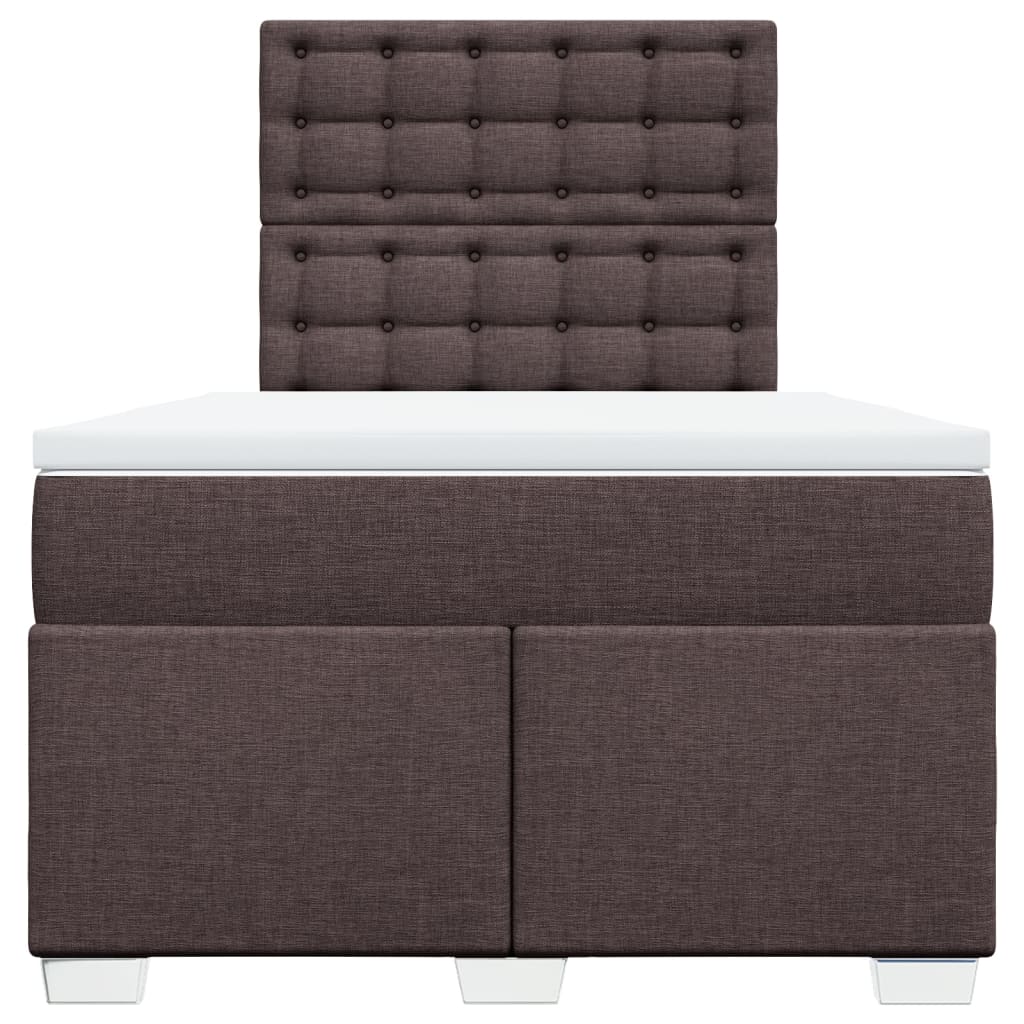 Giroletto a Molle con Materasso Marrone Scuro 120x190cm Tessuto | homemem39