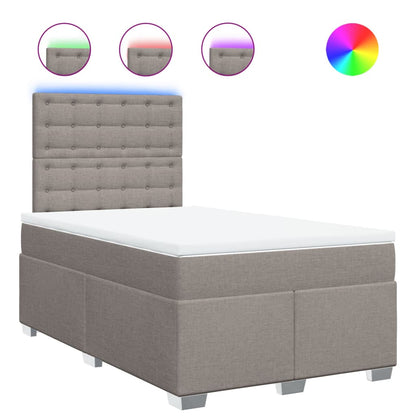 Giroletto a Molle con Materasso Tortora 120x190 cm in Tessuto | homemem39