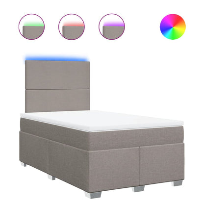 Giroletto a Molle con Materasso Tortora 120x200 cm in Tessuto | homemem39