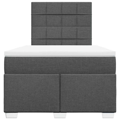 Giroletto a Molle con Materasso Grigio Scuro 120x200 cm Tessuto