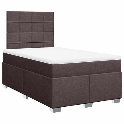 Giroletto a Molle con Materasso Marrone Scuro 120x200cm Tessuto | homemem39