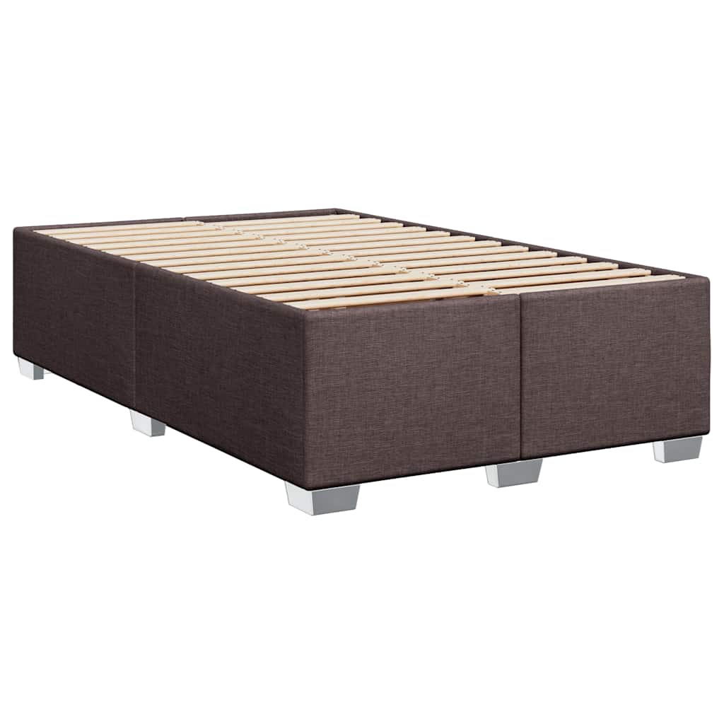 Giroletto a Molle con Materasso Marrone Scuro 120x200cm Tessuto | homemem39