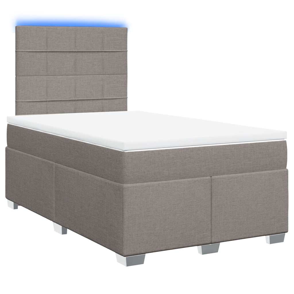 Giroletto a Molle con Materasso Tortora 120x200 cm in Tessuto | homemem39