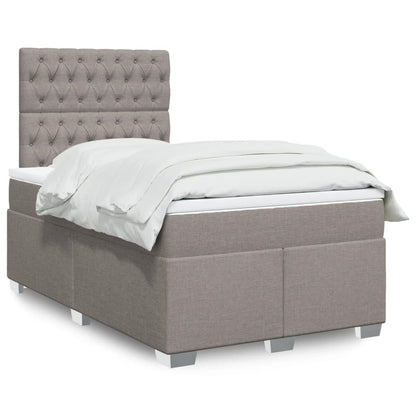 Giroletto a Molle con Materasso Tortora 120x200 cm in Tessuto | homemem39