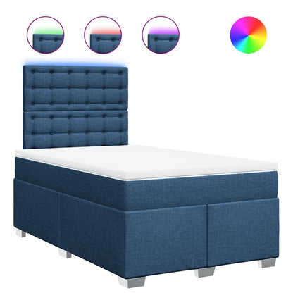Giroletto a Molle con Materasso Blu 120x200 cm in Tessuto | homemem39
