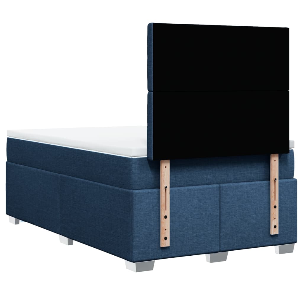Giroletto a Molle con Materasso Blu 120x200 cm in Tessuto