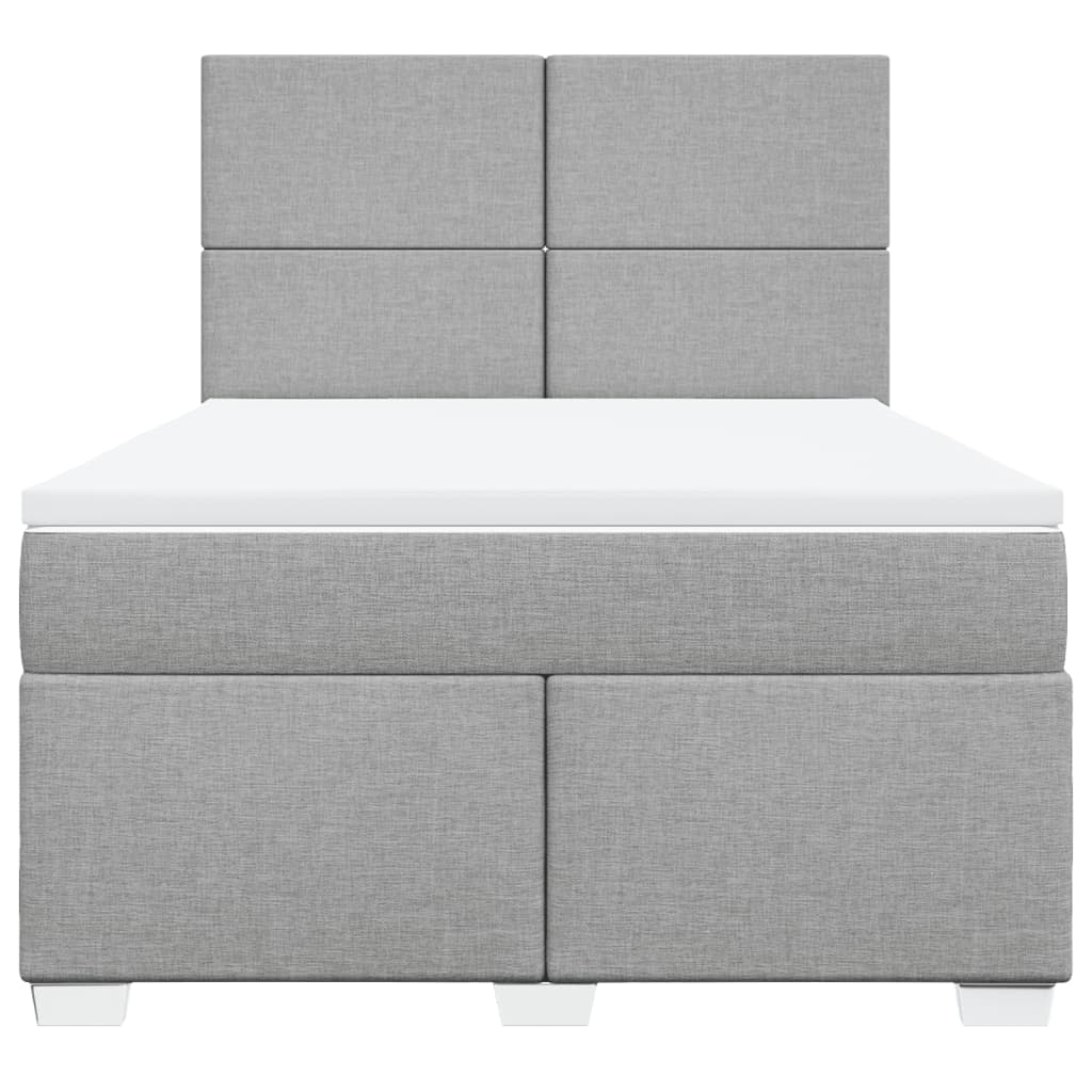 Giroletto a Molle con Materasso Grigio Chiaro 140x190cm Tessuto | homemem39