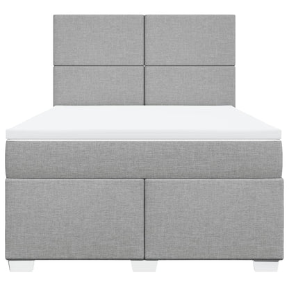 Giroletto a Molle con Materasso Grigio Chiaro 140x190cm Tessuto | homemem39