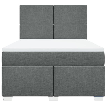 Giroletto a Molle con Materasso Grigio Scuro 140x190 cm Tessuto | homemem39