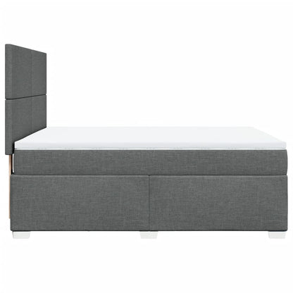 Giroletto a Molle con Materasso Grigio Scuro 140x190 cm Tessuto | homemem39