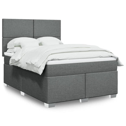 Giroletto a Molle con Materasso Grigio Scuro 140x190 cm Tessuto | homemem39