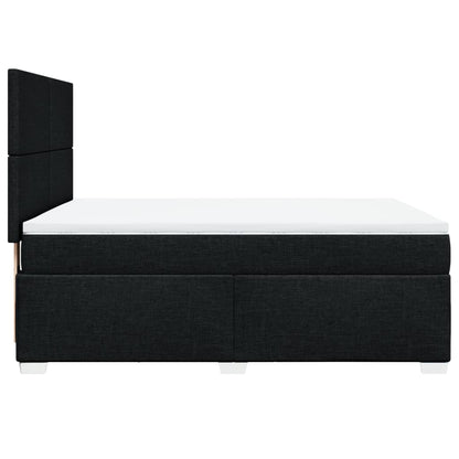 Giroletto a Molle con Materasso Nero 140x190 cm in Tessuto | homemem39