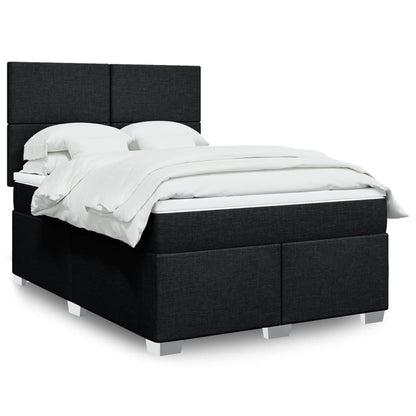 Giroletto a Molle con Materasso Nero 140x190 cm in Tessuto | homemem39