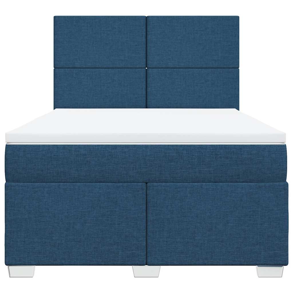 Giroletto a Molle con Materasso Blu 140x190 cm in Tessuto