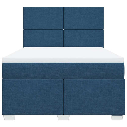 Giroletto a Molle con Materasso Blu 140x190 cm in Tessuto