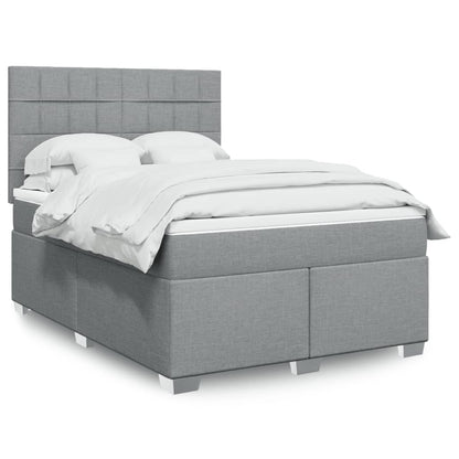 Giroletto a Molle con Materasso Grigio Chiaro 140x190cm Tessuto | homemem39