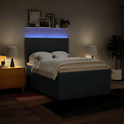 Giroletto a Molle con Materasso Blu 140x190 cm in Tessuto - homemem39