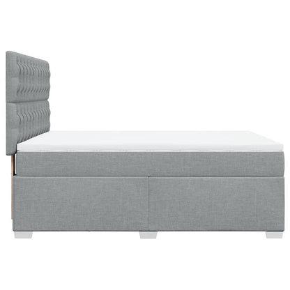 Giroletto a Molle con Materasso Grigio Chiaro 140x190cm Tessuto | homemem39