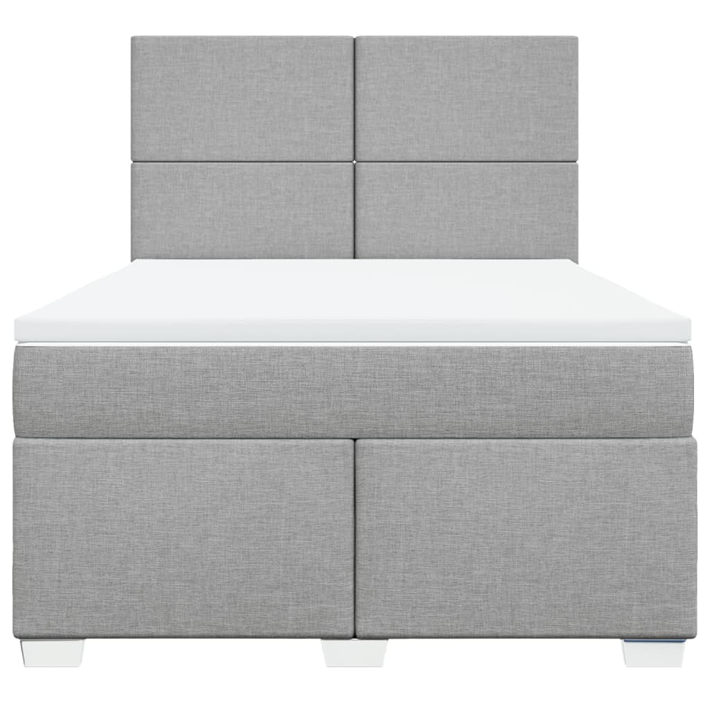 Giroletto a Molle con Materasso Grigio Chiaro 140x200cm Tessuto | homemem39