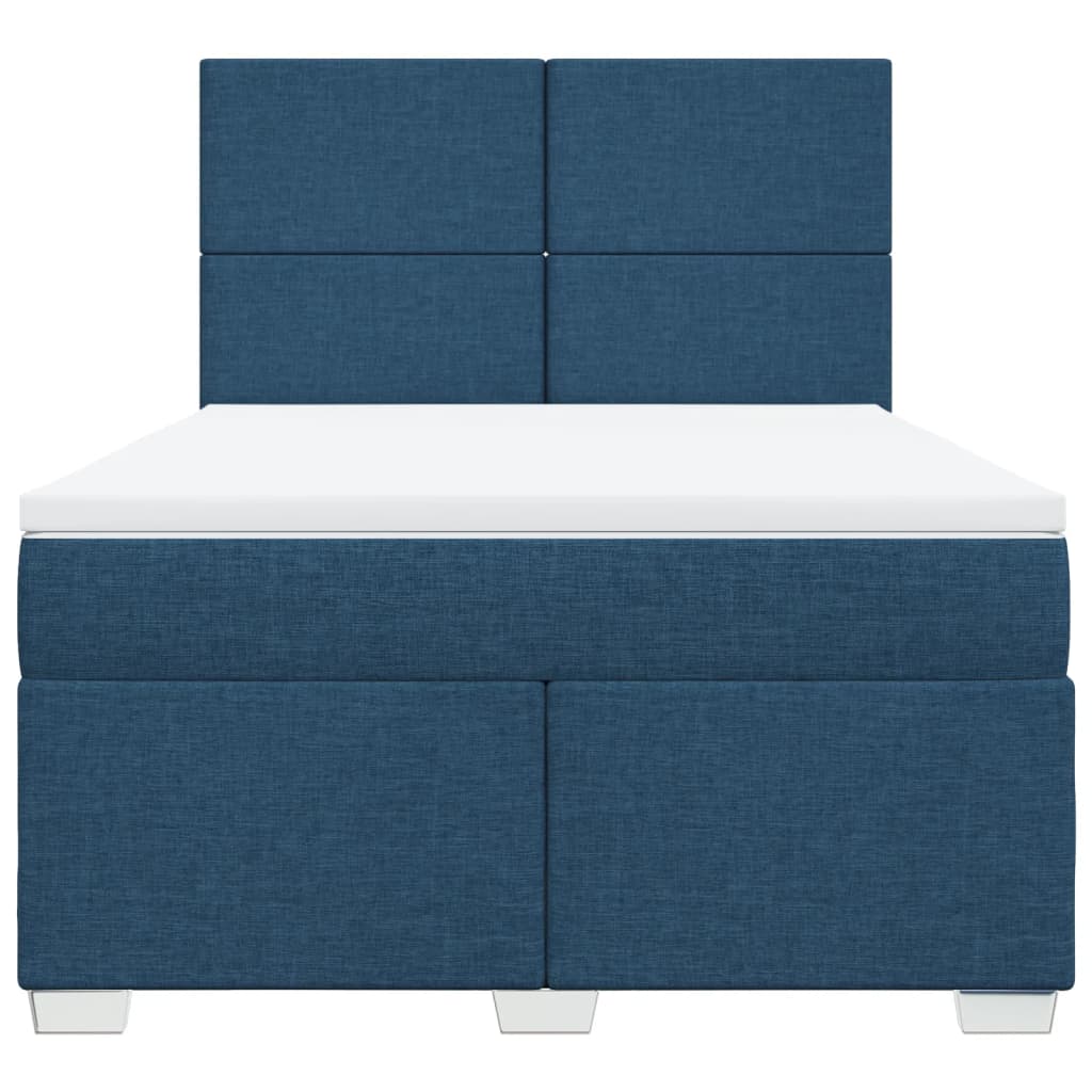 Giroletto a Molle con Materasso Blu 140x200 cm in Tessuto | homemem39