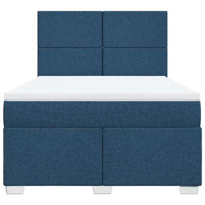 Giroletto a Molle con Materasso Blu 140x200 cm in Tessuto