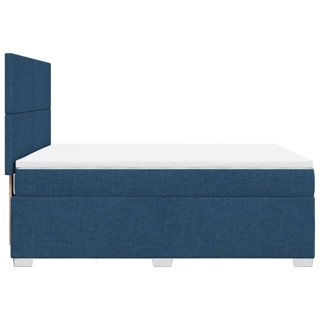 Giroletto a Molle con Materasso Blu 140x200 cm in Tessuto | homemem39