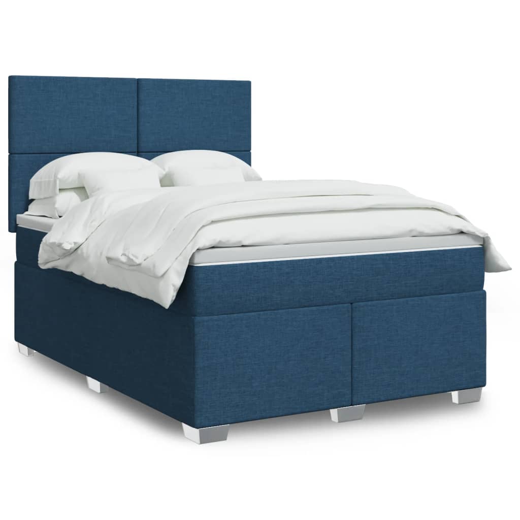 Giroletto a Molle con Materasso Blu 140x200 cm in Tessuto | homemem39