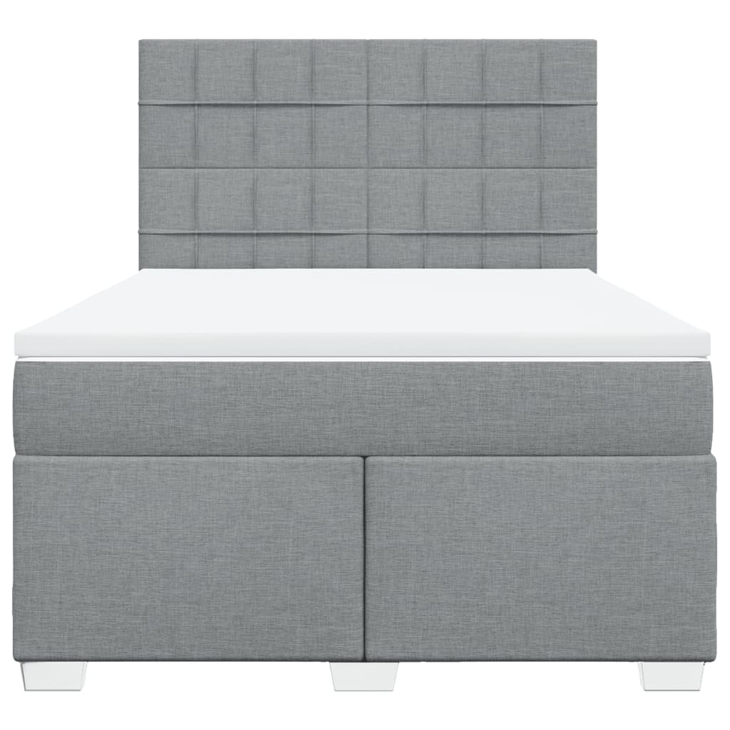 Giroletto a Molle con Materasso Grigio Chiaro 140x200cm Tessuto | homemem39
