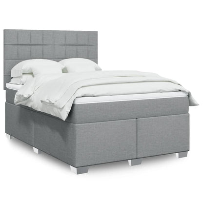 Giroletto a Molle con Materasso Grigio Chiaro 140x200cm Tessuto | homemem39