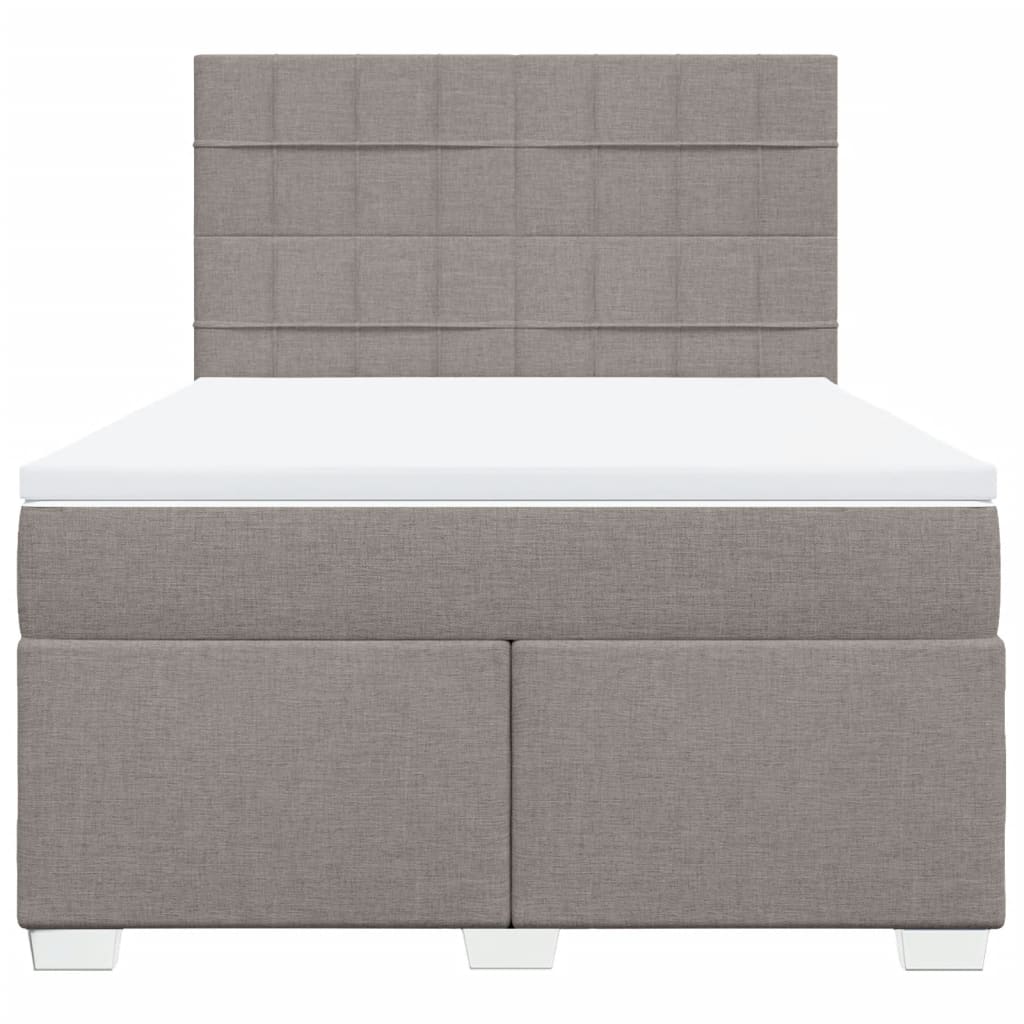 Giroletto a Molle con Materasso Tortora 140x200 cm in Tessuto | homemem39