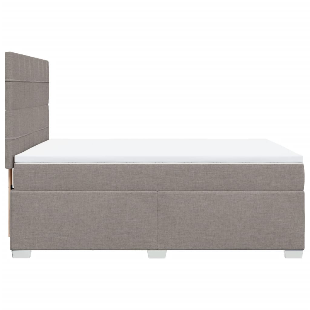 Giroletto a Molle con Materasso Tortora 140x200 cm in Tessuto | homemem39