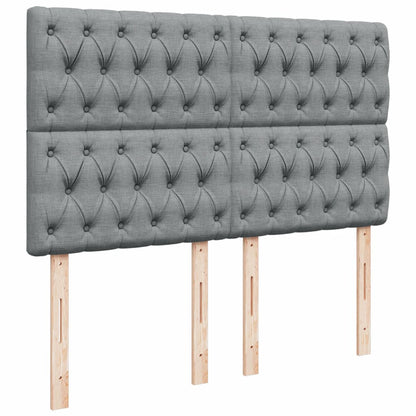 Giroletto a Molle con Materasso Grigio Chiaro 140x200cm Tessuto | homemem39