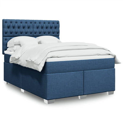 Giroletto a Molle con Materasso Blu 140x200 cm in Tessuto | homemem39
