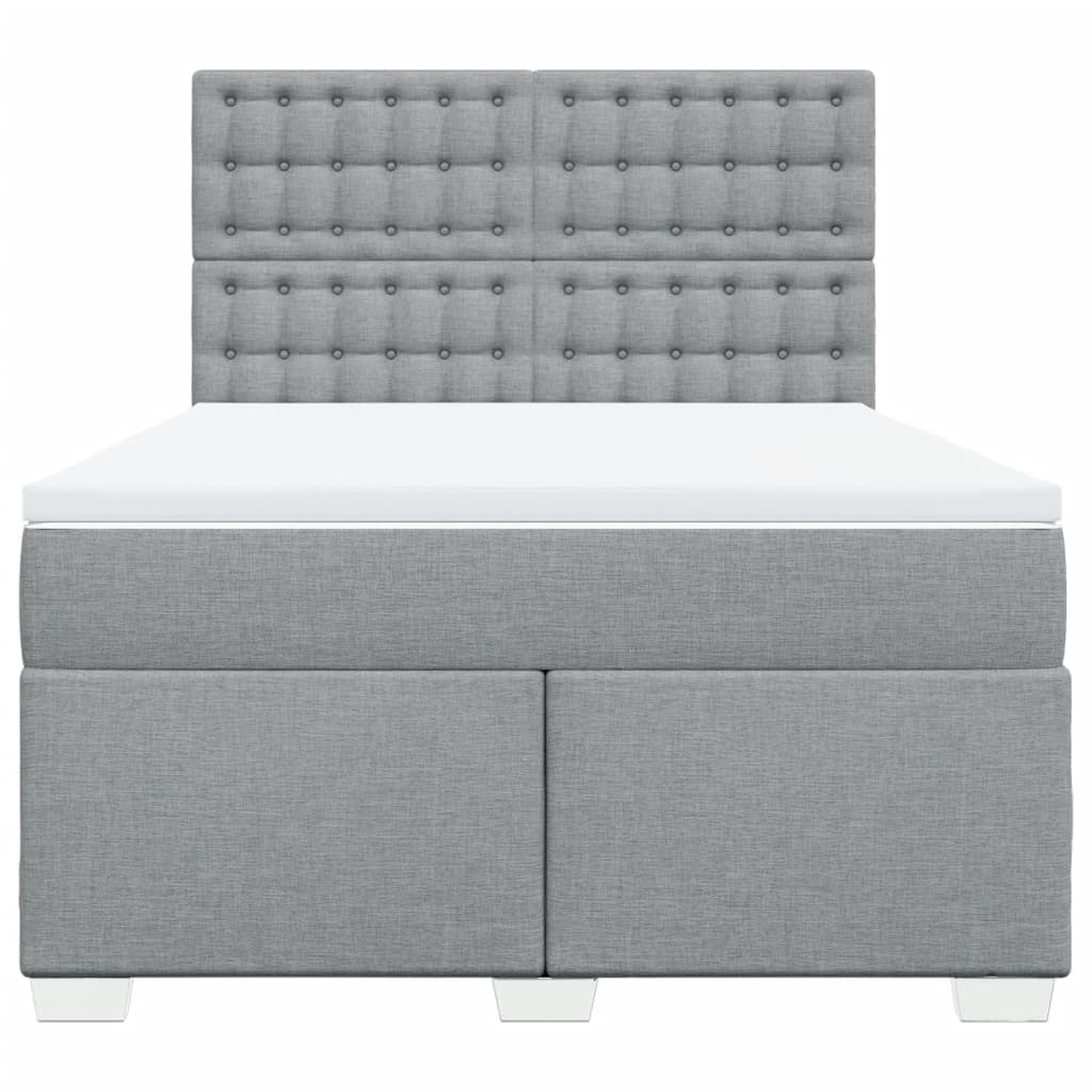 Giroletto a Molle con Materasso Grigio Chiaro 140x200cm Tessuto | homemem39