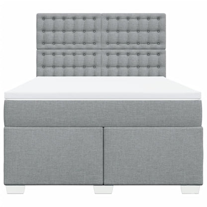Giroletto a Molle con Materasso Grigio Chiaro 140x200cm Tessuto | homemem39