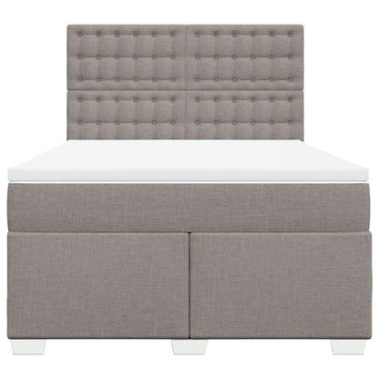 Giroletto a Molle con Materasso Tortora 140x200 cm in Tessuto | homemem39