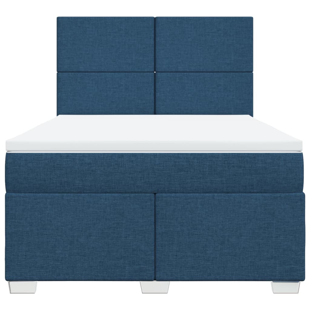 Giroletto a Molle con Materasso Blu 160x200 cm in Tessuto | homemem39