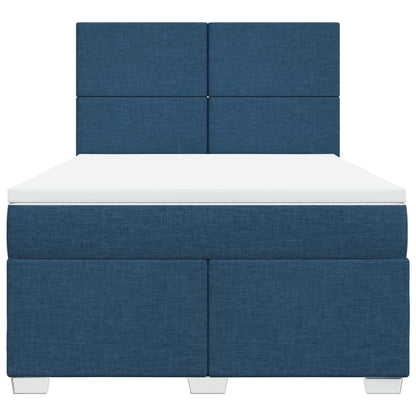 Giroletto a Molle con Materasso Blu 160x200 cm in Tessuto | homemem39