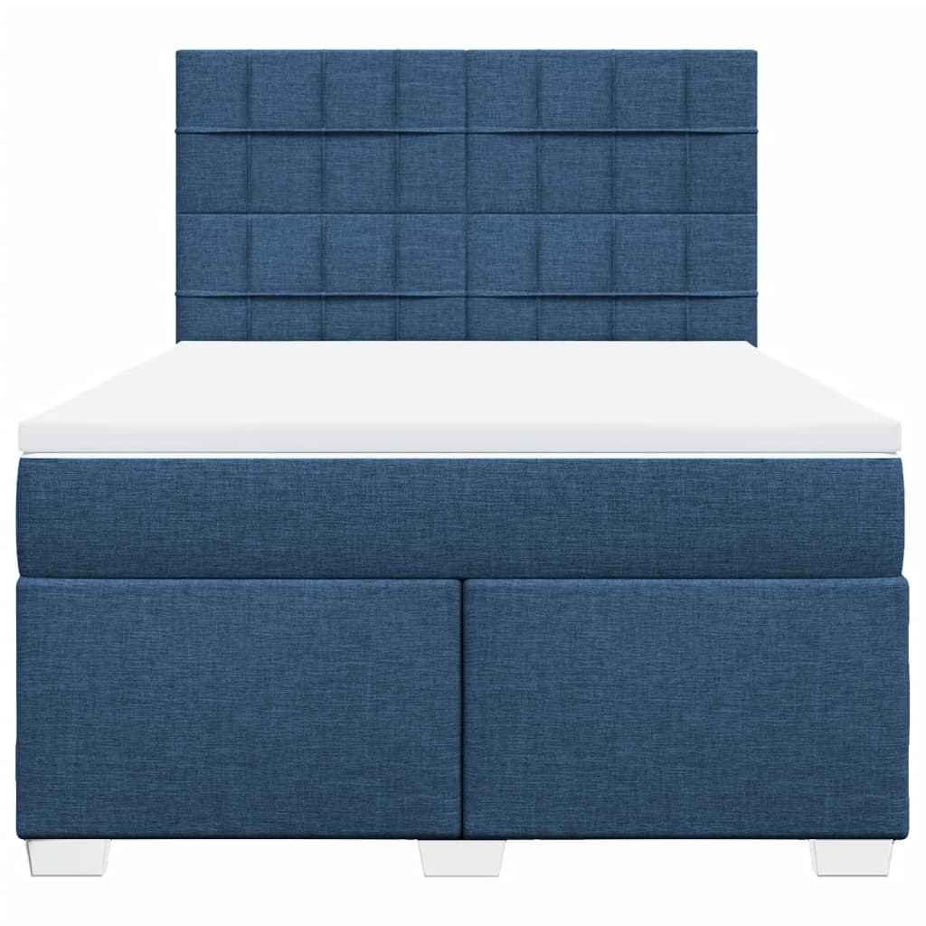 Giroletto a Molle con Materasso Blu 160x200 cm in Tessuto | homemem39