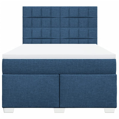 Giroletto a Molle con Materasso Blu 160x200 cm in Tessuto | homemem39