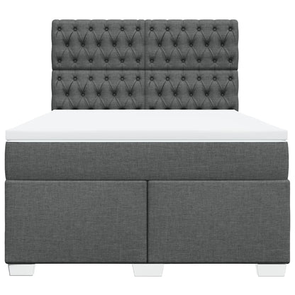 Giroletto a Molle con Materasso Grigio Scuro 160x200 cm Tessuto | homemem39