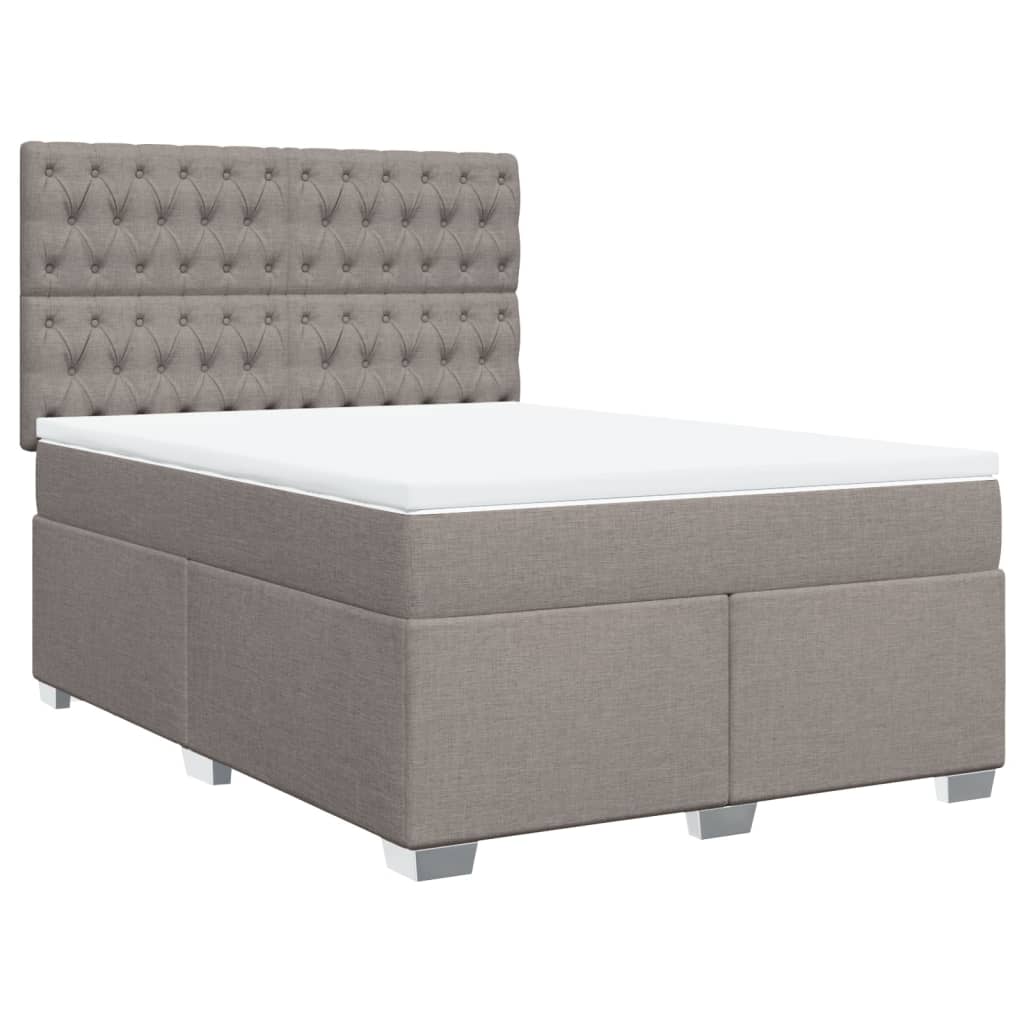 Giroletto a Molle con Materasso Tortora 160x200 cm in Tessuto | homemem39