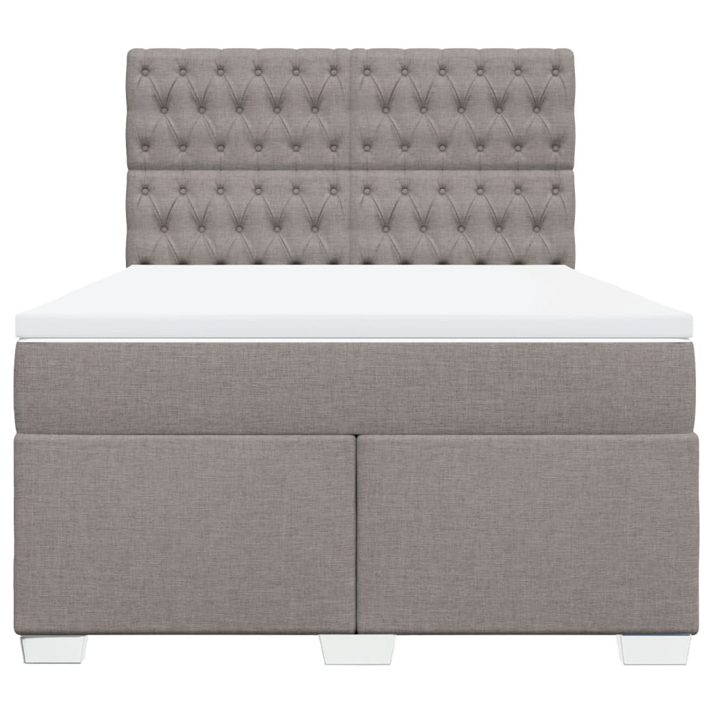 Giroletto a Molle con Materasso Tortora 160x200 cm in Tessuto | homemem39