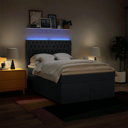 Giroletto a Molle con Materasso Blu 160x200 cm in Tessuto | homemem39