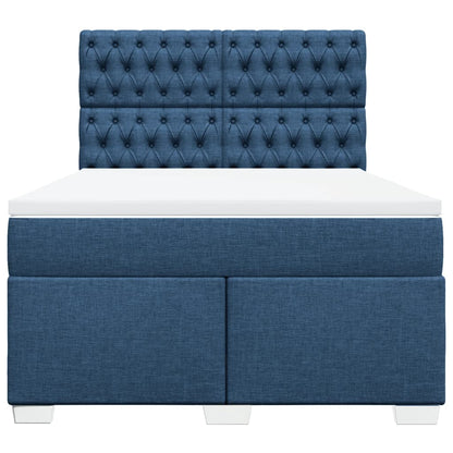 Giroletto a Molle con Materasso Blu 160x200 cm in Tessuto | homemem39
