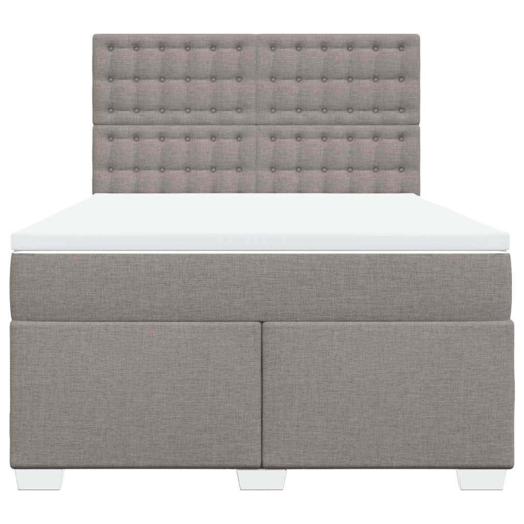 Giroletto a Molle con Materasso Tortora 160x200 cm in Tessuto | homemem39