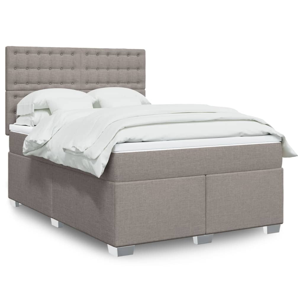 Giroletto a Molle con Materasso Tortora 160x200 cm in Tessuto | homemem39