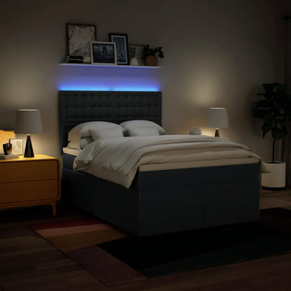 Giroletto a Molle con Materasso Blu 160x200 cm in Tessuto | homemem39