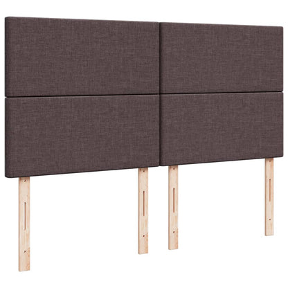 Giroletto a Molle con Materasso Marrone Scuro 180x200cm Tessuto